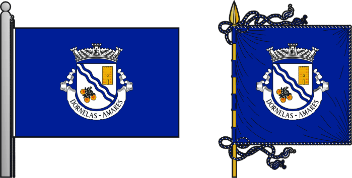 Bandeira e estandarte da freguesia de Dornelas - Dornelas civil parish, flag and banner Bandeira e estandarte da freguesia de Dornelas - Dornelas civil parish, flag and banner