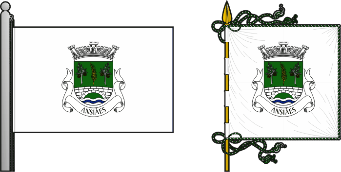 Bandeira e estandarte da freguesia de Ansiães - Ansiães civil parish, flag and banner Bandeira e estandarte da freguesia de Ansiães - Ansiães civil parish, flag and banner