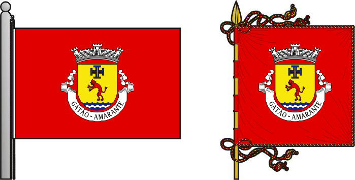 Bandeira e estandarte da antiga freguesia de Gatão - Gatão former civil parish, flag and banner Bandeira e estandarte da antiga freguesia de Gatão - Gatão former civil parish, flag and banner