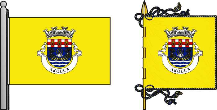 Bandeira e estandarte do Município de Arouca - Arouca municipal flag and banner Bandeira e estandarte do Município de Arouca - Arouca municipal flag and banner