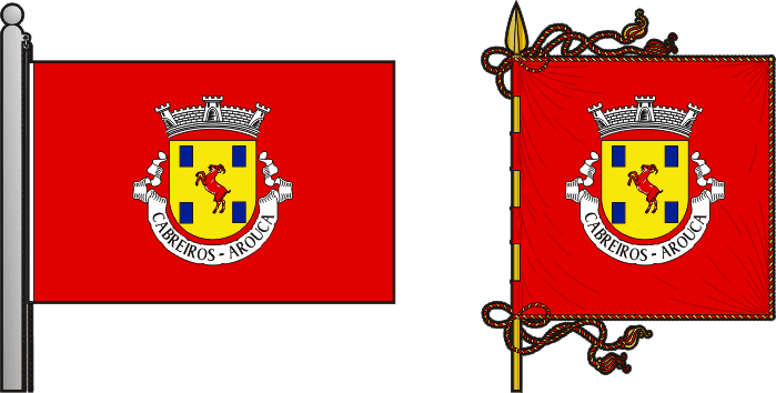 Bandeira e estandarte da antiga freguesia de Cabreiros - Cabreiros former civil parish, flag and banner Bandeira e estandarte da antiga freguesia de Cabreiros - Cabreiros former civil parish, flag and banner