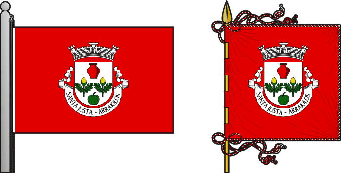 Bandeira e estandarte da antiga freguesia de Santa Justa - Santa Justa former civil parish, flag and banner Bandeira e estandarte da antiga freguesia de Santa Justa - Santa Justa former civil parish, flag and banner