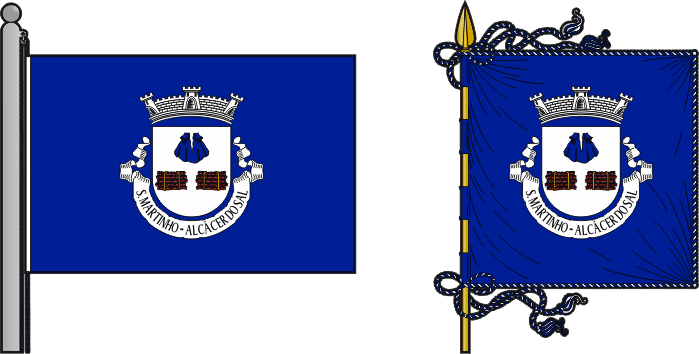 Bandeira e estandarte da freguesia de São Martinho - São Martinho civil parish, flag and banner