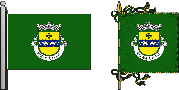 Bandeira e estandarte da antiga freguesia de Maranhão - Maranhão former civil parish, flag and banner Bandeira e estandarte da antiga freguesia de Maranhão - Maranhão former civil parish, flag and banner