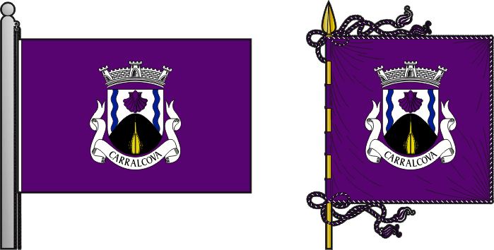 Bandeira e estandarte da antiga freguesia de Carralcova - Carralcova former civil parish, flag and banner