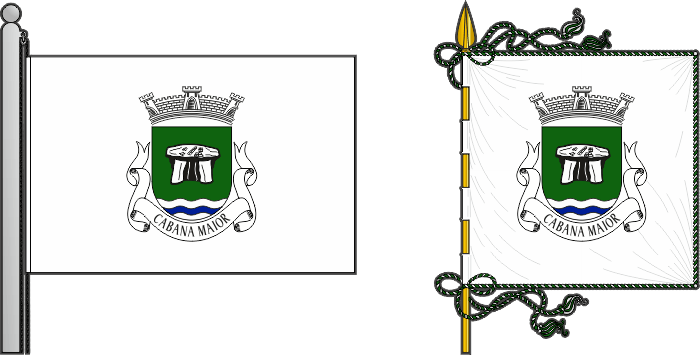 Bandeira e estandarte da freguesia de Cabana Maior - Cabana Maior civil parish, flag and banner Bandeira e estandarte da freguesia de Cabana Maior - Cabana Maior civil parish, flag and banner