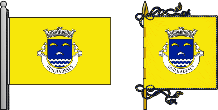 Bandeira e estandarte da antiga freguesia de Guilhadeses - Guilhadeses former civil parish, flag and banner Bandeira e estandarte da antiga freguesia de Guilhadeses - Guilhadeses former civil parish, flag and banner