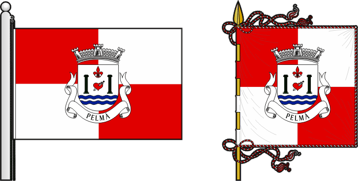 Bandeira e estandarte da freguesia de Pelmá - Pelmá civil parish, flag and banner Bandeira e estandarte da freguesia de Pelmá - Pelmá civil parish, flag and banner