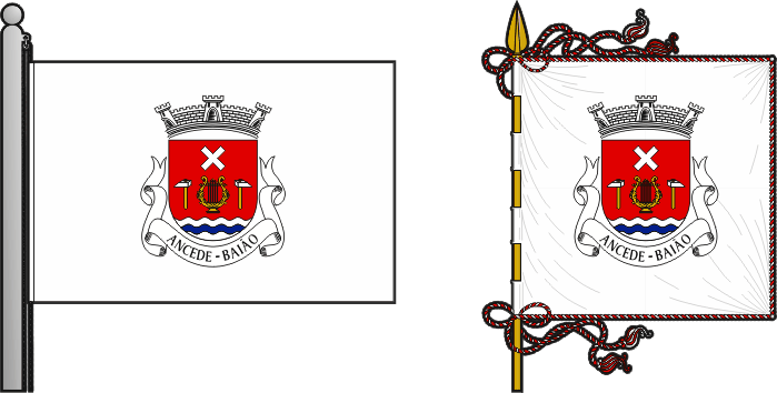 Bandeira e estandarte da antiga freguesia de Ancede - Ancede former civil parish, flag and banner Bandeira e estandarte da antiga freguesia de Ancede - Ancede former civil parish, flag and banner