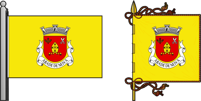 Bandeira e estandarte da freguesia de Abade de Neiva - Abade de Neiva civil parish, flag and banner Bandeira e estandarte da freguesia de Abade de Neiva - Abade de Neiva civil parish, flag and banner