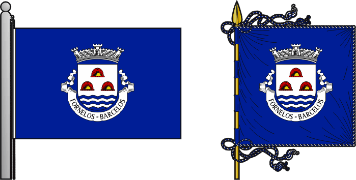 Bandeira e estandarte da freguesia de Fornelos - Fornelos civil parish, flag and banner Bandeira e estandarte da freguesia de Fornelos - Fornelos civil parish, flag and banner