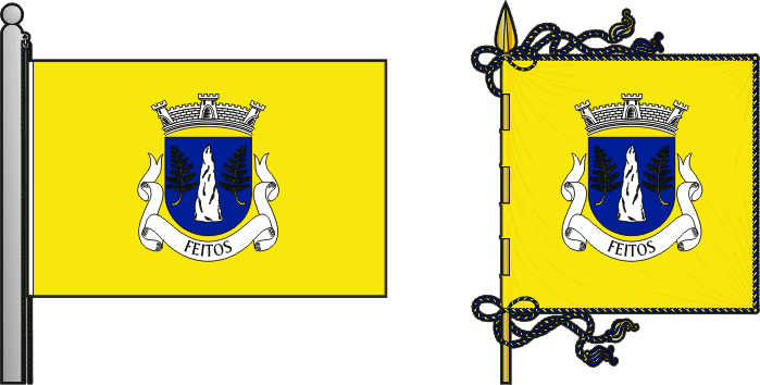 Bandeira e estandarte da antiga freguesia de Feitos - Feitos former civil parish, flag and banner