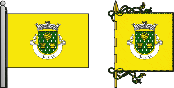 Bandeira e estandarte da antiga freguesia de Gueral - Gueral former civil parish, flag and banner Bandeira e estandarte da antiga freguesia de Gueral - Gueral former civil parish, flag and banner