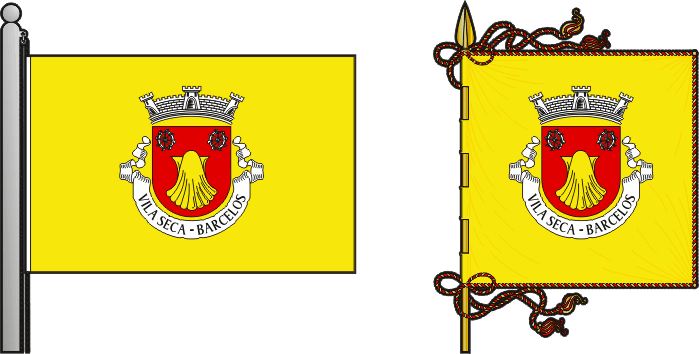 Bandeira e estandarte da freguesia de Vila Seca - Vila Seca civil parish, flag and banner