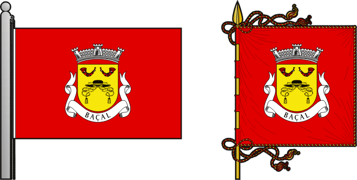 Bandeira e estandarte da freguesia de Baçal - Baçal civil parish, flag and banner Bandeira e estandarte da freguesia de Baçal - Baçal civil parish, flag and banner
