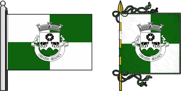 Bandeira e estandarte da antiga freguesia de Carrazedo - Carrazedo former civil parish, flag and banner Bandeira e estandarte da antiga freguesia de Carrazedo - Carrazedo former civil parish, flag and banner