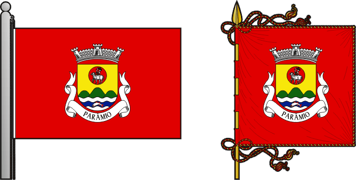 Bandeira e estandarte da freguesia de Parâmio - Parâmio civil parish, flag and banner Bandeira e estandarte da freguesia de Parâmio - Parâmio civil parish, flag and banner