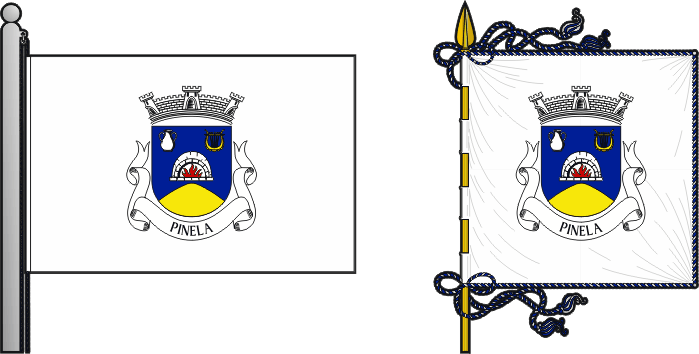 Bandeira e estandarte da freguesia de Pinela - Pinela civil parish, flag and banner Bandeira e estandarte da freguesia de Pinela - Pinela civil parish, flag and banner