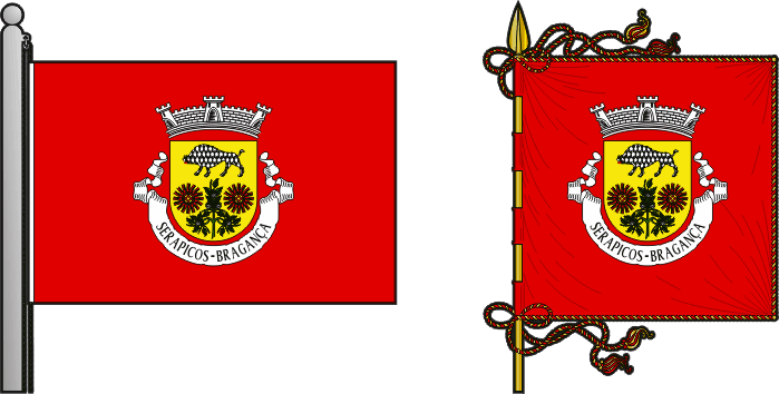 Bandeira e estandarte da freguesia de Serapicos - Serapicos civil parish, flag and banner Bandeira e estandarte da freguesia de Serapicos - Serapicos civil parish, flag and banner