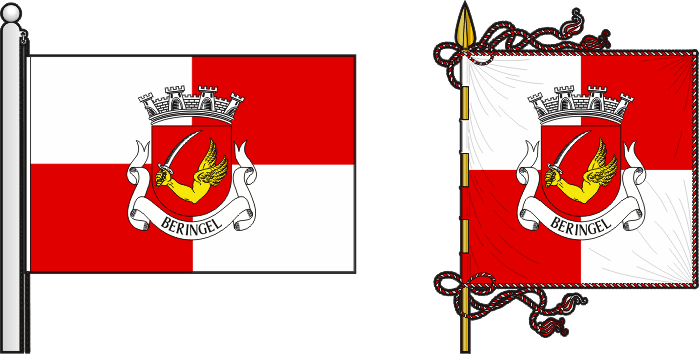 Bandeira e estandarte da freguesia de Beringel - Beringel civil parish, flag and banner Bandeira e estandarte da freguesia de Beringel - Beringel civil parish, flag and banner