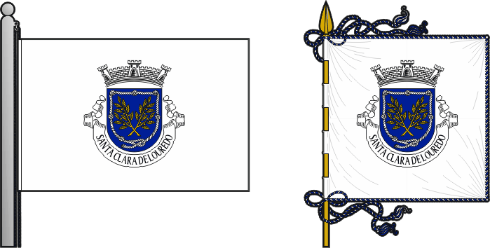 Bandeira e estandarte da freguesia de Santa Clara de Louredo - Santa Clara de Louredo civil parish, flag and banner Bandeira e estandarte da freguesia de Santa Clara de Louredo - Santa Clara de Louredo civil parish, flag and banner