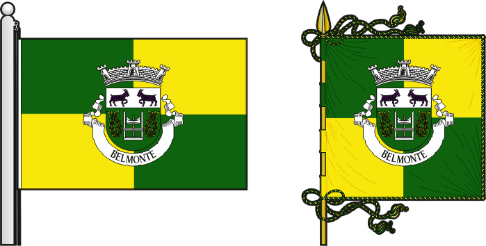 Bandeira e estandarte da antiga freguesia de Belmonte - Belmonte former civil parish, flag and banner