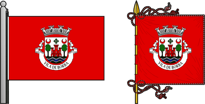 Bandeira e estandarte do Município de Borba - Borba municipal flag and banner Bandeira e estandarte do Município de Borba - Borba municipal flag and banner