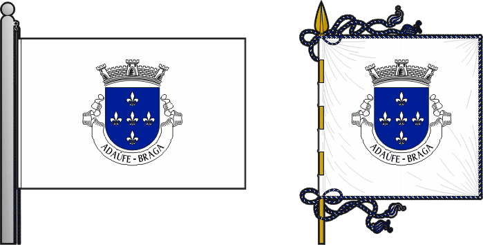 Bandeira e estandarte da freguesia de Adaúfe - Adaúfe civil parish, flag and banner Bandeira e estandarte da freguesia de Adaúfe - Adaúfe civil parish, flag and banner
