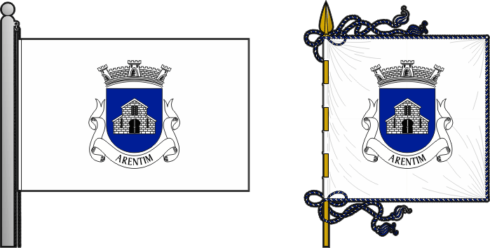 Bandeira e estandarte da antiga freguesia de Arentim - Arentim former civil parish, flag and banner Bandeira e estandarte da antiga freguesia de Arentim - Arentim former civil parish, flag and banner