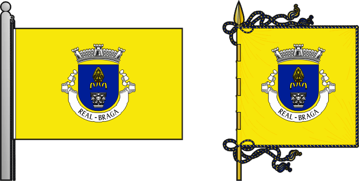 Bandeira e estandarte da antiga freguesia de Real - Real former civil parish, flag and banner Bandeira e estandarte da antiga freguesia de Real - Real former civil parish, flag and banner