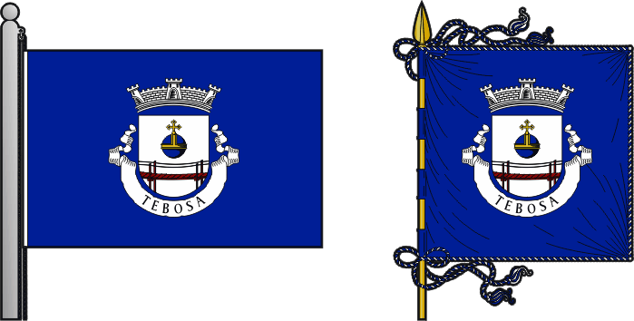 Bandeira e estandarte da freguesia de Tebosa - Tebosa civil parish, flag and banner Bandeira e estandarte da freguesia de Tebosa - Tebosa civil parish, flag and banner