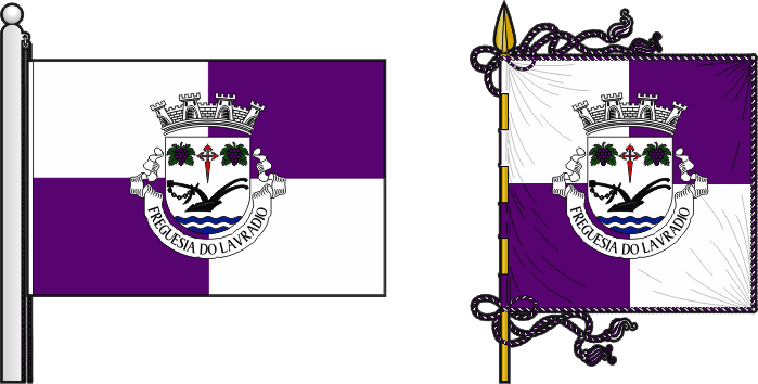 Bandeira e estandarte da antiga freguesia do Lavradio - Lavradio former civil parish, flag and banner Bandeira e estandarte da antiga freguesia do Lavradio - Lavradio former civil parish, flag and banner