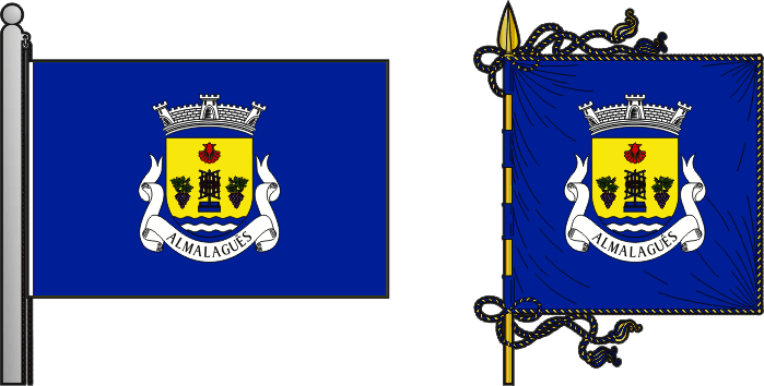 Bandeira e estandarte da freguesia de Almalaguês - Almalaguês civil parish, flag and banner Bandeira e estandarte da freguesia de Almalaguês - Almalaguês civil parish, flag and banner