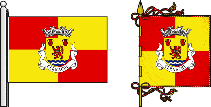 Bandeira e estandarte da freguesia de Cernache - Cernache civil parish, flag and banner Bandeira e estandarte da freguesia de Cernache - Cernache civil parish, flag and banner
