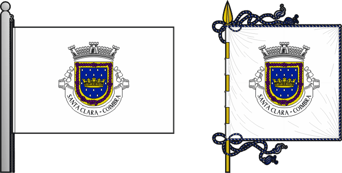 Bandeira e estandarte da antiga freguesia de Santa Clara - Santa Clara former civil parish, flag and banner Bandeira e estandarte da antiga freguesia de Santa Clara - Santa Clara former civil parish, flag and banner