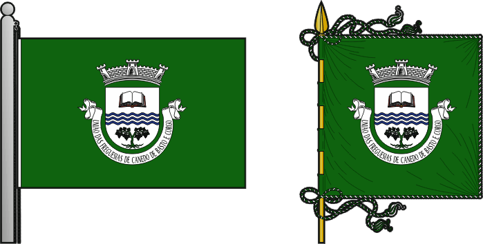 Bandeira e estandarte da Freguesia de Canedo de Basto e Corgo - Canedo de Basto and Corgo civil parish, flag and banner Bandeira e estandarte da Freguesia de Canedo de Basto e Corgo - Canedo de Basto and Corgo civil parish, flag and banner