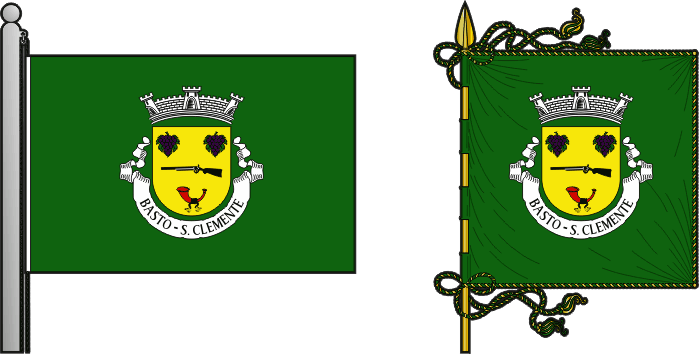 Bandeira e estandarte da freguesia de Basto (São Clemente) - Basto (São Clemente) civil parish, flag and banner Bandeira e estandarte da freguesia de Basto (São Clemente) - Basto (São Clemente) civil parish, flag and banner