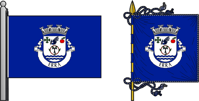 Bandeira e estandarte da antiga freguesia de Erra - Erra former civil parish, flag and banner Bandeira e estandarte da antiga freguesia de Erra - Erra former civil parish, flag and banner