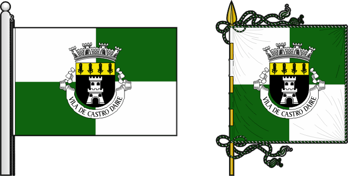 Proposta para a bandeira e estandarte do Município de Castro Daire - Castro Daire municipal flag and banner proposal