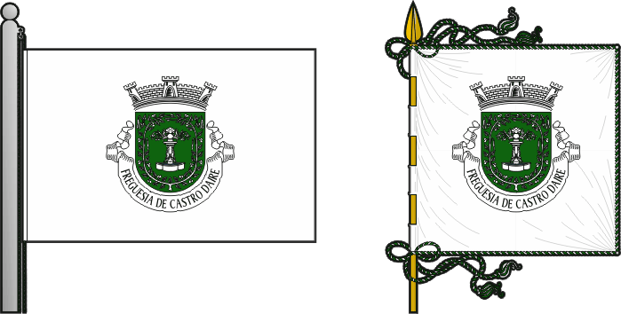 Bandeira e estandarte da freguesia de Castro Daire - Castro Daire civil parish, flag and banner Bandeira e estandarte da freguesia de Castro Daire - Castro Daire civil parish, flag and banner