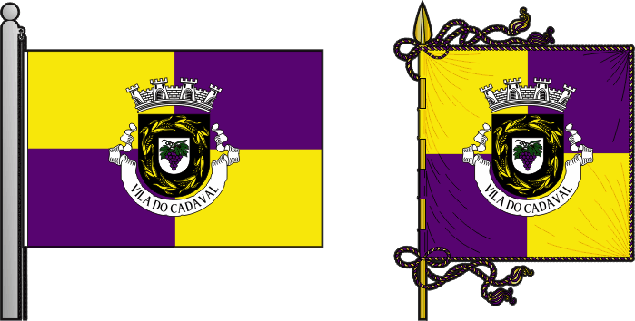 Bandeira e estandarte do município do Cadaval - Cadaval Municipality flag and banner Bandeira e estandarte do município do Cadaval - Cadaval Municipality flag and banner