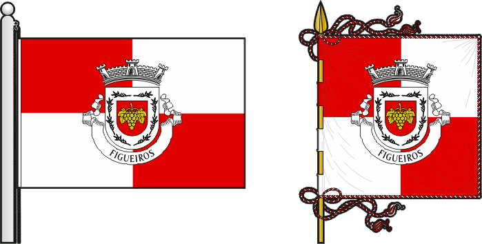 Bandeira e estandarte da antiga freguesia de Figueiros - Figueiros former civil parish, flag and banner Bandeira e estandarte da antiga freguesia de Figueiros - Figueiros former civil parish, flag and banner