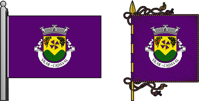 Bandeira e estandarte da freguesia de Vilar - Vilar civil parish, flag and banner Bandeira e estandarte da freguesia de Vilar - Vilar civil parish, flag and banner