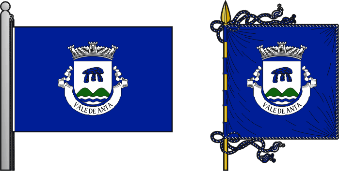 Bandeira e estandarte da freguesia de Vale de Anta - Vale de Anta civil parish, flag and banner