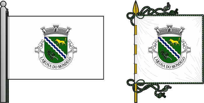 Bandeira e estandarte da freguesia de Lajeosa do Mondego - Lajeosa do Mondego civil parish, flag and banner Bandeira e estandarte da freguesia de Lajeosa do Mondego - Lajeosa do Mondego civil parish, flag and banner