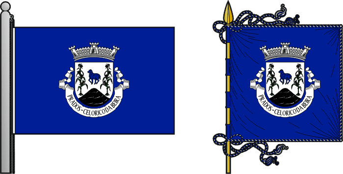Bandeira e estandarte da freguesia de Prados - Prados civil parish, flag and banner Bandeira e estandarte da freguesia de Prados - Prados civil parish, flag and banner