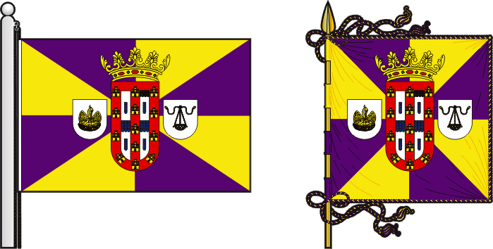 Bandeira e estandarte do Município das Caldas da Rainha - Caldas da Rainha municipal flag and banner