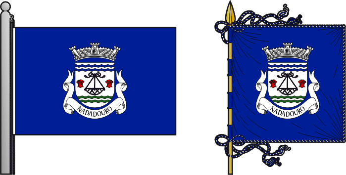 Bandeira e estandarte da freguesia de Nadadouro - Nadadouro civil parish, flag and banner Bandeira e estandarte da freguesia de Nadadouro - Nadadouro civil parish, flag and banner
