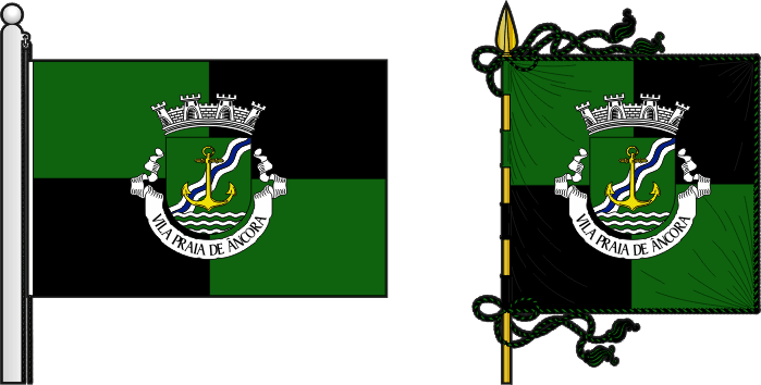 Bandeira e estandarte da freguesia de Vila Praia de Âncora - Vila Praia de Âncora civil parish, flag and banner Bandeira e estandarte da freguesia de Vila Praia de Âncora - Vila Praia de Âncora civil parish, flag and banner