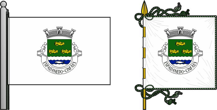 Bandeira e estandarte da freguesia de Espadanedo - Espadanedo civil parish, flag and banner Bandeira e estandarte da freguesia de Espadanedo - Espadanedo civil parish, flag and banner